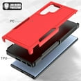 thumbnail image 4 of for Samsung Galaxy S22 Ultra Case: Dual Layer Protective Heavy Duty Cell Phone Cover Shockproof Rugged with Screen Protector - Military Protection Bumper Tough - Samsung Galaxy S22 Ultra 5G, Red, 4 of 16