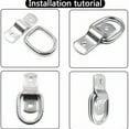 thumbnail image 2 of 5Pcs Audew D Rings Hook Tie Down Ring Load Anchor Trailer Forged Lashing Truck, 2 of 7