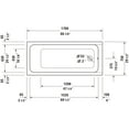 thumbnail image 4 of Duravit 700100000000092 D-Code 67" Drop In Acrylic Soaking Tub - White, 4 of 7