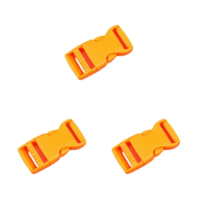 ZheElen 10pieces Easy To Buckle Strap With Multi-Color Clasp Belt Buckles ABS Release Buckle Hook Buckle Versatile Convenient Orange color 3Set