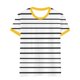 thumbnail image 4 of Ploknplq Elbow Length Tee Shirts for Women,Stripe Shirt,Workout T Shirts for Women,Spring Round Neck Stripe Splicing Loose Short Sleeve T Shirt,Oversized Shirts for Women,Graphic Tee Yellow 1 XL, 4 of 4