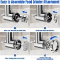 thumbnail image 3 of YOPTOP Meat Grinder Attachment for Kitchenaid Mixer  Metal Food Grinder Attachment Durable Meat Food Processor Attachment for KitchenAid Stand Mixers Includes Sausage Filler Tubers - by, 3 of 6
