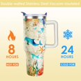 thumbnail image 6 of 40 Oz Dolphin Theme Tumbler With Handle Lid Straw Double Insulated Travel Coffee Ocean Mug Womens Dolphin Cup Gifts, 6 of 6