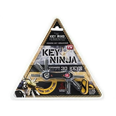 

key ninja - organize up to 30 keys dual led lights built in bottle opener (now improved)