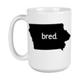 thumbnail image 1 of Iowa Bred & IA USA State Map Outline, US Citizen Coffee & Tea Mug Cup (15oz), 1 of 6