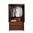 thumbnail image 3 of Grain Wood Furniture Shaker 2-Door Armoire, Solid Wood with a Cherry Finish, 3 of 9