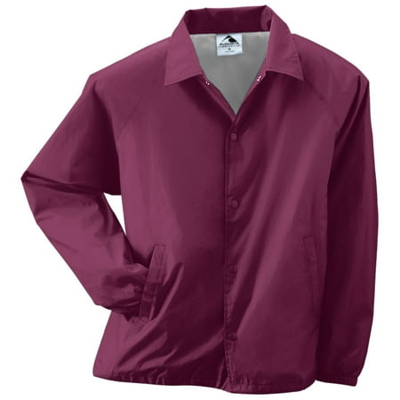 NYLON COACH'S JACKET/LINED MAROON S