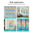 thumbnail image 6 of Window Privacy Film Colorful Tie Dye Stained Glass Window Film Decorative Sun Block Window Cover Rainbow Ombre Abstract Pattern Art Window Clings Static Adhesive Sticker for Bathroom 17.7"x39.3", 6 of 7