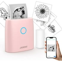 JADENS School Supplies Portable Thermal Mini Sticker Printer, 2 Inch Pocket Wireless Bluetooth Label Printer Compatible with iOS&Android for Study Notes,Learning Assistance, Journal, Gift