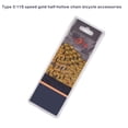 thumbnail image 3 of Greeniant Práctica cadena Flexible para bicicleta, accesorios de ciclismo de alta dureza, doble puente X, cadena ligera de marcha única, pieza de Ciclismo Oro 11 velocidades Greeniant OD026392-03, 3 of 6