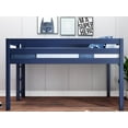 thumbnail image 2 of JACKPOT Contemporary Solid Wood Low Loft Twin Bed with End Ladder in Blue, 2 of 6