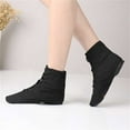 thumbnail image 7 of AUDeals Unisex Jazz Boots, Canvas Dance Shoes with Split Sole Comfort for Ballroom Training and Performance (Black, 5.5), 7 of 7
