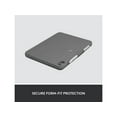 thumbnail image 5 of Logitech Combo Touch, Detachable iPad Keyboard Case (10th gen and A16) with Large Precision Trackpad, Full-Size Backlit Keyboard, and Smart Connector Technology, Oxford Gray, 5 of 15