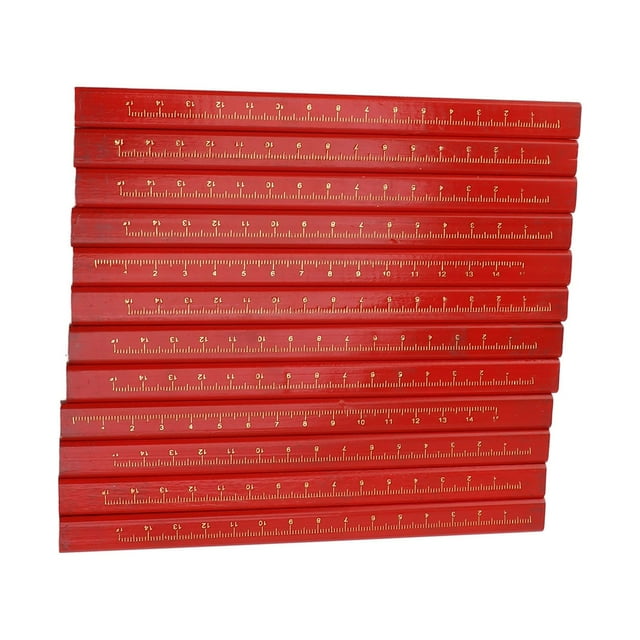 Octagonal Carpenter Pencils, 7 Inches 12pcs Carpenter Pencil Set With Pencil Sharpener For Woodwork Marking