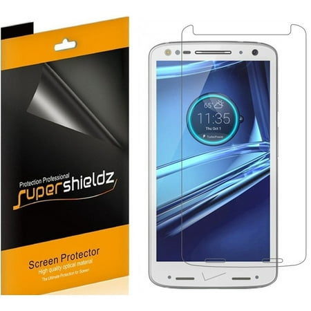 [6-pack] Supershieldz for Motorola Droid Turbo 2 Screen Protector, Anti-Bubble High Definition (HD) Clear