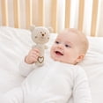 thumbnail image 3 of Rattle Teething Toy Organic Cotton Soft Bear Shaped Handheld Soothing Stick 7.1 Inch 1 Pack BPA Free Chewable Sensory Toy for Newborn Infant Toddlers Shower Birthday Gift, 3 of 4
