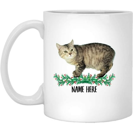 

Funny Manx Cat Tabby Personalized Gift For Mom Christmas 2022 Gifts White Coffee Mug White 11oz