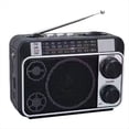 thumbnail image 1 of Radio FM AM SW con Carga Solar, Receptor de Radio, Altavoz Inalámbrico Bluetooth con Linterna LED, Compatible con Tarjeta TF y USB., 1 of 5