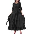 thumbnail image 1 of DuoJiaJ Robe Élégante Gothique en Dentelle pour Cosplay, Performance, Fête et Bal, Robe de Soirée pour Femmes, Robe Médiévale Fantaisie pour Fête, 1 of 5