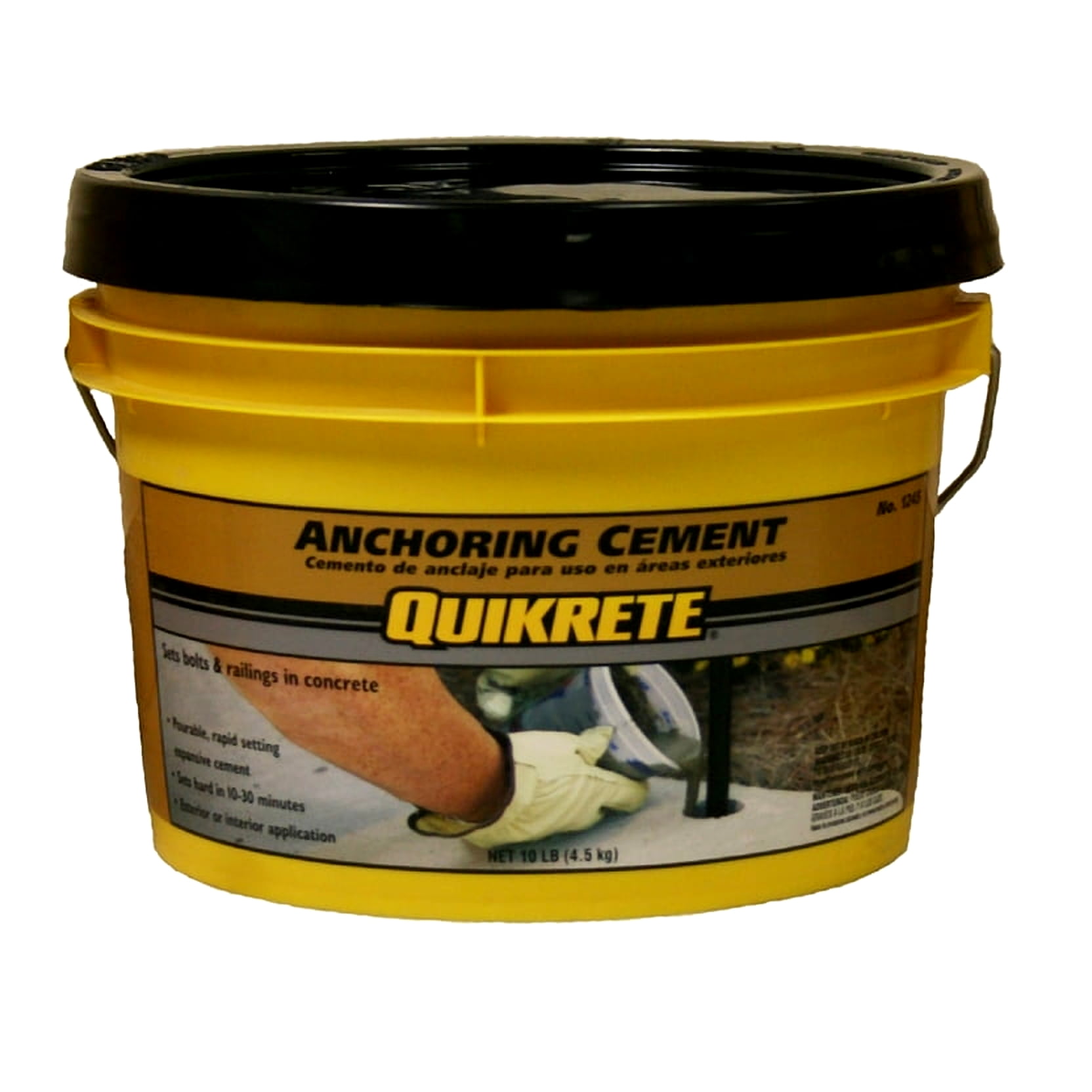 Quikrete Anchoring Cement 124511 - Fast Setting, Gray - 10 Lb Bucket