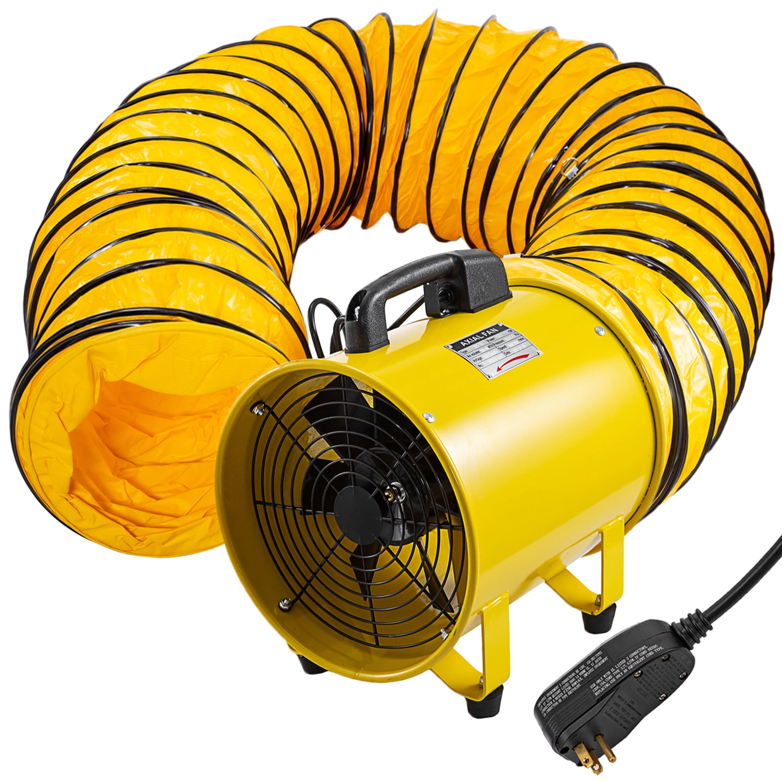 10'' Extractor Fan Blower portable 10m Duct Hose Garage High Velocity 2580 m3/h 