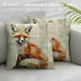 thumbnail image 3 of FUMJ  Vintage Animal Throw Pillow Covers Wild Animals Black Bear Fox Owl Hamster Square Decorative Cushion Covers with Rustic Lettering Pillowcases Cushion Case, 3 of 5