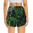 thumbnail image 3 of Picia Lush Foliage Green Plant Pattern Women's 2 in 1 Athletic Running Shorts High Waisted Workout Casual Gym Sweat Shorts with Comfy Liner Zipper Pockets-Large, 3 of 9