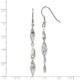 thumbnail image 3 of Stainless Steel Polished Dangle Shepherd Hook Earrings; for Adults and Teens; for Women and Men, 3 of 3