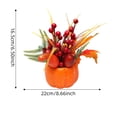 thumbnail image 3 of Artificial Foam Pumpkin Table Centerpiece, Fall Harvest Arrangement with Maple Leaves Berries Sunflower Gourds, Halloween Thanksgiving Decor for Home Dining Table Mantel Shelf, A, 3 of 8