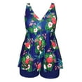 thumbnail image 1 of HAWEE Womens Plus Size Tankini Swimsuits with Shorts Two Piece Bathing Suit Floral Printed Swimwear, 1 of 4