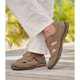 thumbnail image 2 of Atlas For Men - Sandalias de Cuero Tira Adhesiva para Hombre (Beige), 2 of 3