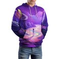 thumbnail image 5 of Cartoon Space Astronaut Planet (11)-1 Men's Women Vintage 3D Hooded Sweatshirt - All-Season Loose Fit Streetwear, 5 of 6