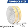 thumbnail image 2 of XIBUFE 2Pcs Door Stoppers Bottom Low Temperature Under Draft Stopper Self-Adhesive white, 2 of 7