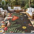 thumbnail image 2 of Spring Mushrooms Outdoor Rug for Patio/Deck/Porch, Non-Slip Large Area Rug 3 x 5 Ft, Farmhouse Pastoral Botanical Brown Wood Indoor Outdoor Rugs Washable Area Rugs, Camping Rug Carpet Runner, 2 of 8