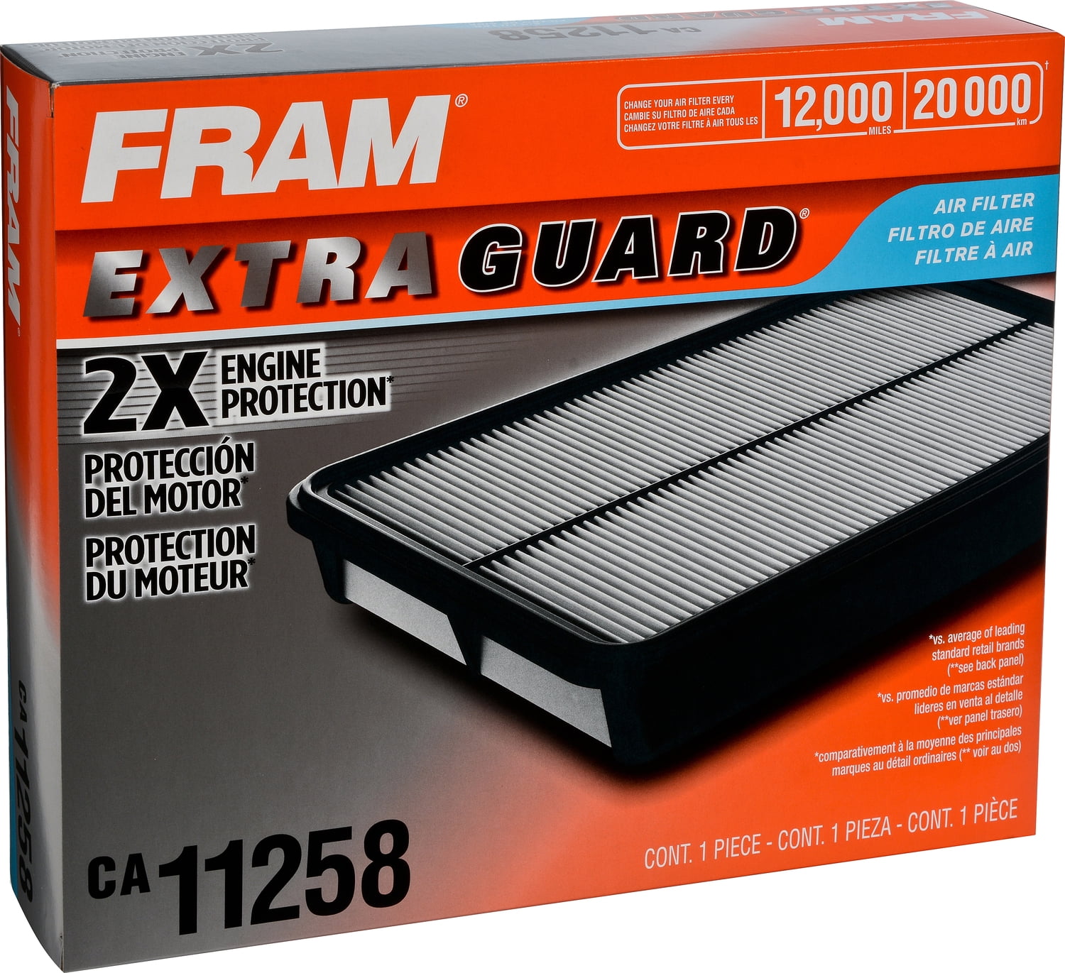 FRAM Extra Guard Air Filter, CA11258 for Select Honda Vehicles Fits select: 2012-2014 HONDA CR-V