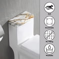 thumbnail image 3 of Renewold Marble Print Toilet Tank Lid Cover and Stains and Dust Resistant Toilet Tank Cover Universal Fit for Most Toilets Tanks Bathroom Decor, White and Gold, 3 of 6