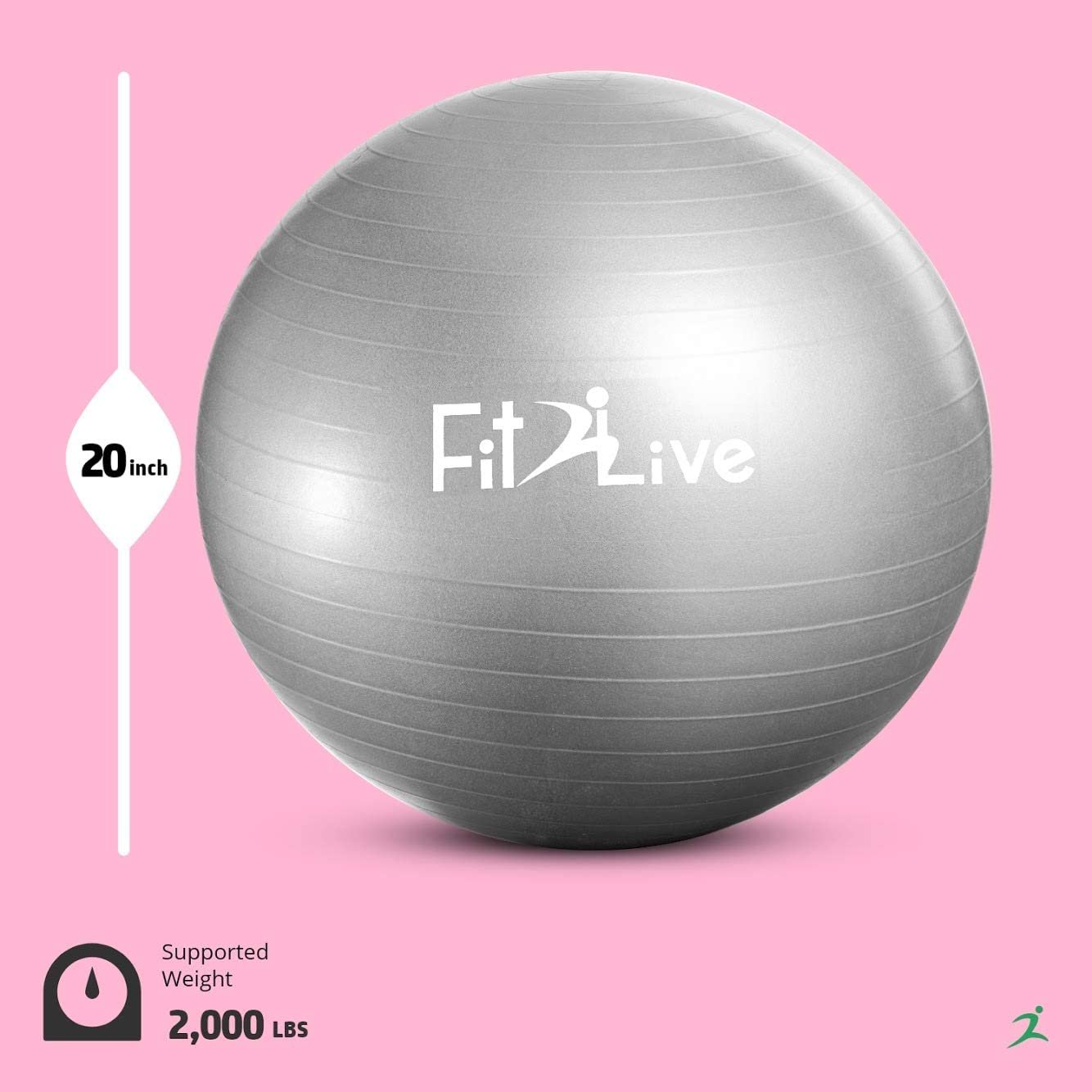 Gym Ball W/ Pump 75cm, 54 OFF