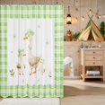 thumbnail image 2 of Erosebridal Goose Shower Curtain 72Wx72L for Girls, Green Hats Waterproof Bathroom Curtain, 2 of 5
