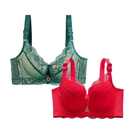 Clearance! MITCOWBOYS Bras for Women Pack Of 2 Sports Bra Small Women s Breathable Plus Sports Size Lace Bra Womens Bras Sexy Push Up Bra Plus Size Sports Bra Clearance! 2PC-8XL Multi-color