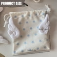 thumbnail image 3 of Osdhezcn Drawstring Travel Toiletry Bag Star Pattern Detail Canvas Pouch Storage Solution, 3 of 10