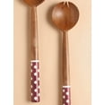 thumbnail image 5 of Yo Treasure Tiramisu Wine & White Dotted Resin Wood Salad Server Set, 5 of 5