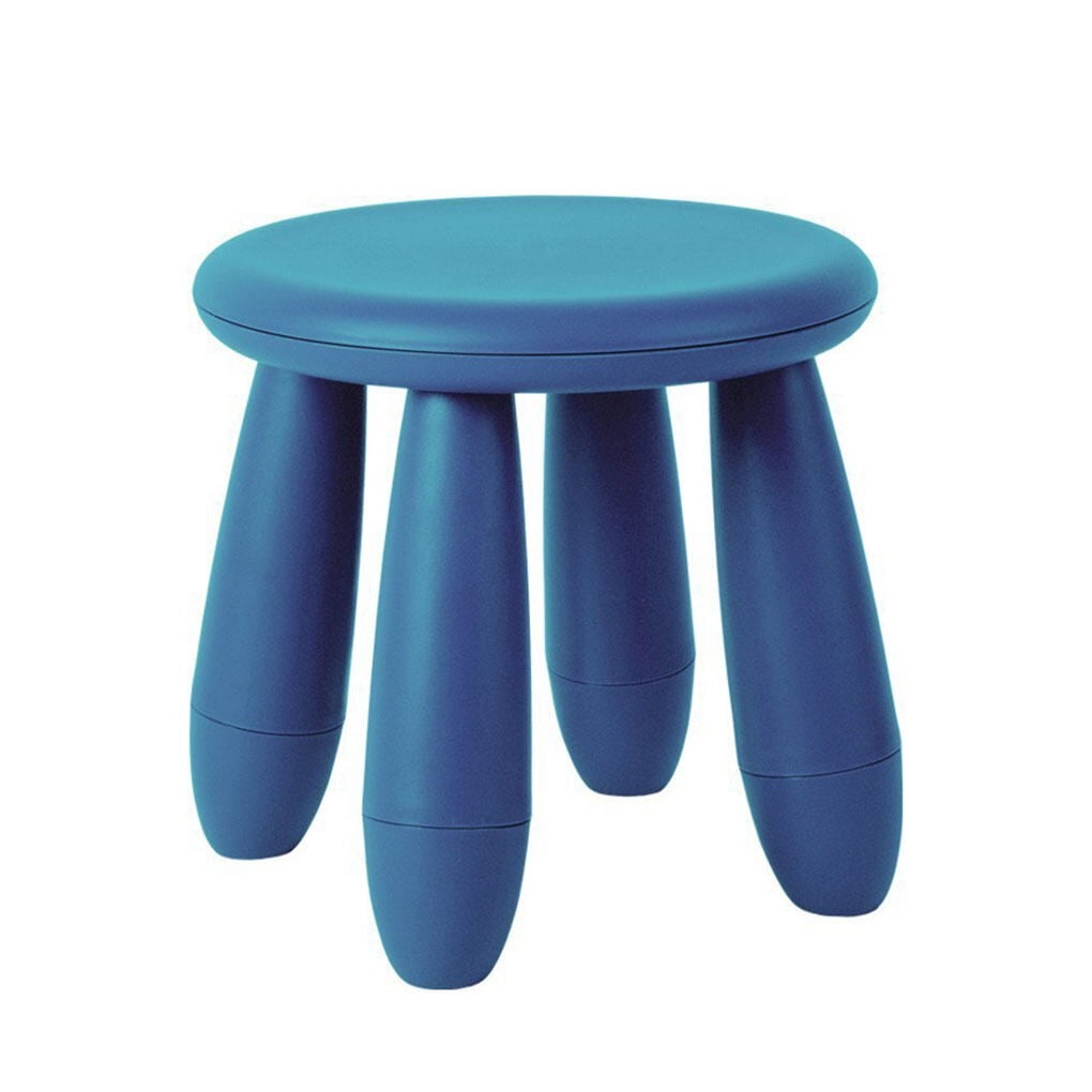 Household Children Plastic Stool Adult Seat Home Small Bench Thickened Footboard Kindergarten Floor Bench Non slide Furniture Dark blue