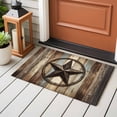 thumbnail image 5 of Country Star Washable Area Rug 2 x 3 ft Farmhouse Star Brown Beige Wood Grain, Soft Non Slip Rugs Stain Repellent Indoor Felt Carpet for Living Dining Room Bedroom Home Office, 5 of 9