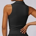 thumbnail image 4 of JIAYUE Women's Tank Tops Solid Color Turndown Collar Sleeveless Athletic Tennis Workout Fitness Cropped For Sports Casual Summer Spring Cozy Female Vest, 4 of 4