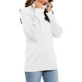 thumbnail image 6 of Uvplove Womens 2025 Fall Casual Turtleneck Batwing-Sleeved Chunky Ribbed Knit Tunic Sweaters in Pullover Style, 6 of 7
