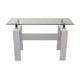 Nola Furniture Modena Table Console en Verre à 2 Niveaux White – image 1 sur 3