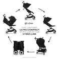 thumbnail image 3 of Cybex Libelle 2 Travel pockit Cochecito de bebé - Cochecito de viaje ligero para avión con reclinación con una sola mano, compatible con asientos de coche CYBEX, Magic Black, 3 of 5
