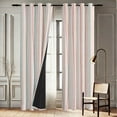 thumbnail image 4 of Vargottam Elegant Striped Pattern Curtains - Set of 2 Blackout Panels, 42 x 72 Inches - Noise Reducing & Energy-Efficient Room Darkening Window/Door Drapes for Modern Home Decor - Orange, 4 of 9