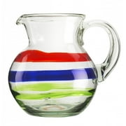 Amici Home Authentic Mexican Handmade Baja Pitcher Glass, 80oz