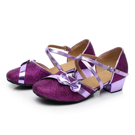 

Leutsin Toddler Baby Kids Girls Single Party Princess Dancing Ballroom Tango Latin Shoes